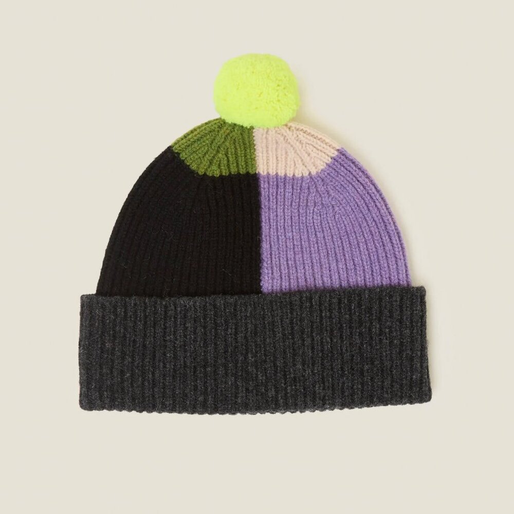 Orla Kiely Color-Block Beanie